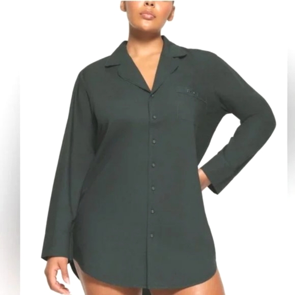 SKIMS Cotton Poplin Sleep Dress - Nwot - Picture 2 of 5